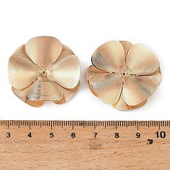 真鍮製カボション  花  ゴールドカラー  35x35x10mm&nbsp;KK-CBA32BD-01G