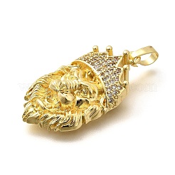 Rack Plating Brass Micro Pave Cubic Zirconia Enamel Pendants&nbsp;KK-L226-033G-01