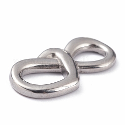 変色しない304ステンレススチールリンクコネクター  無限大  ステンレス鋼色  12x25x3mm&nbsp;X-STAS-O140-15P