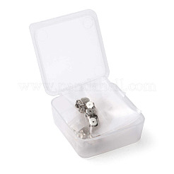 Tarnish Resistant 80Pcs 4Size 304 Stainless Steel Ear Nuts&nbsp;STAS-LS0001-18P
