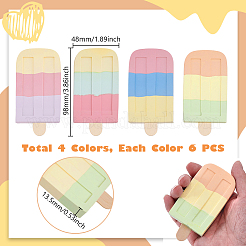 24Pcs 4 Colors Gesso Dust-free Chalks&nbsp;AJEW-GA0009-05
