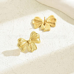 Sweet 201 Stainless Steel Bowknot Stud Earrings&nbsp;SK0525-2