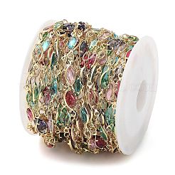 Handmade Colorful Glass Horse Eye Link Chains&nbsp;KK-F871-54G