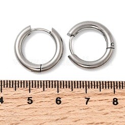 316f ステンレススチールフープピアス  リング  ステンレス鋼色  17x18x3mm&nbsp;EJEW-D341-01D-P