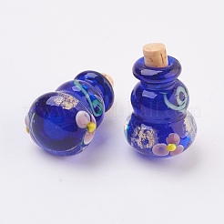 Handmade Lampwork Perfume Bottle Pendants&nbsp;LAMP-P044-B
