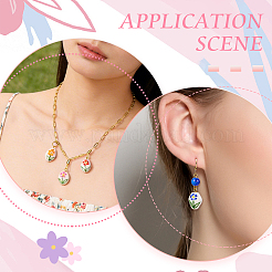 10Pcs 5 Colors Handmade Porcelain Pendants&nbsp;HJEW-SW00419