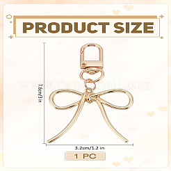 1Pc Bowknot Alloy & Resin Pendant Decorations&nbsp;AJEW-LP0006-10G