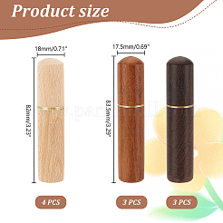 10Pcs 3 Styles Wooden Sewing Needle Holder Storage Case&nbsp;WOOD-GA0001-55