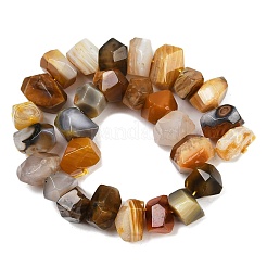 Natural Yellow Botswana Agate Beads Strands&nbsp;G-F796-D01-01