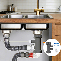 2 Bags PP Plastic Sink Drain Pipe Connector&nbsp;AJEW-NB0009-38