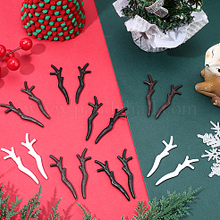 30組 3色 プラスチック製 雪だるま 手 枝角  DIYクリスマスデコレーションクラフトアクセサリー  ミックスカラー  59x17x4mm  10ペア/カラー&nbsp;AJEW-GF0012-64A