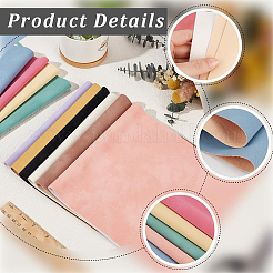 10Pcs 10 Colors Frosted PVC Imitation Leather Fabrics&nbsp;DIY-CL0001-71A