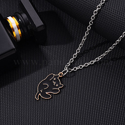 Alloy Enamel Pendant Necklaces&nbsp;NJEW-YW0001-02