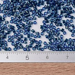 MIYUKIデリカビーズ  シリンダー  日本製シードビーズ  11/0  （db1763)エメラルド裏地コバルトab  1.3x1.6mm  穴：0.8mm  約2000PCS /ボトル  10 G /ボトル&nbsp;SEED-JP0008-DB1763
