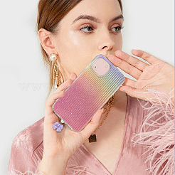 8 個のプラスチックモバイル防塵プラグ  蝶結びの合金エナメルと樹脂のチャーム付き  ミックスカラー  24~38mm&nbsp;HJEW-BM00001