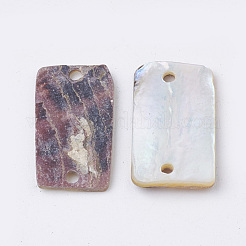 Natural Akoya Shell Links connectors&nbsp;SHEL-S269-72