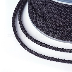 ポリエステル編組コード  ブラック  3mm  約12.02~13.12ヤード（11~12m）/ロール&nbsp;OCOR-F010-A05