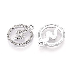 Rack Plating Alloy Rhinestone Pendants&nbsp;PALLOY-T091-21M-P
