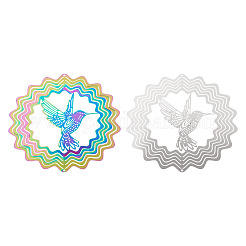 2個 2色 201ステンレススチールコネクタチャーム/リンク  中空の鳥が描かれた花  エッチングされた金属装飾  ミックスカラー  100.5x100x0.3mm  穴：1.8mm  1pc /カラー&nbsp;STAS-TA0005-62