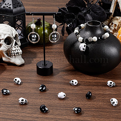 160Pcs 2 Colors Opaque Acrylic Beads&nbsp;MACR-SC0001-65