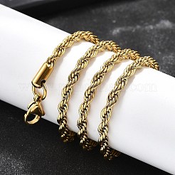 304 Stainless Steel Rope Chain Necklaces&nbsp;NJEW-P047-40
