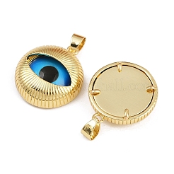 Eye Theme Brass Glass Pendants&nbsp;KK-L244-03G-03