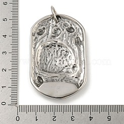 316サージカルステンレスペンダント  スカル  アンティークシルバー  50x32x5.5mm  穴：7mm&nbsp;STAS-Z073-74AS-01