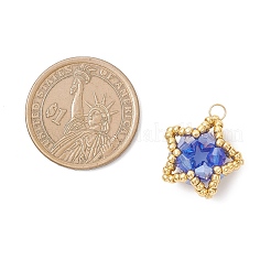 Glass Seed Beaded Star Pendants&nbsp;PALLOY-MZ01083-02