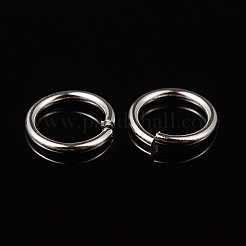 Silver Color Plated Brass Open Jump Rings&nbsp;X-JRC8MM-S