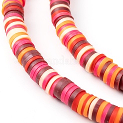 Handmade Polymer Clay Beads Strands&nbsp;CLAY-R089-6mm-T02B-20