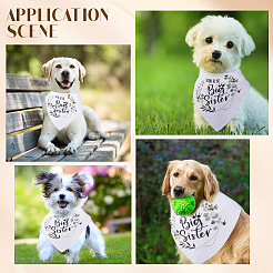 2個 2スタイル ポリエステル犬用バンダナ  犬の婚約発表用  結婚式の写真の小道具  ペットスカーフアクセサリー  三角形  言葉  297~305x630~640x0.4~0.5mm  1個/スタイル&nbsp;MP-CP0001-01