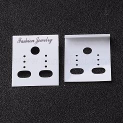 プラスチックアクセサリー台紙  耳当てに使用  ピアスやピアスペンダント  ホワイト  長さ38mm  30 mm幅&nbsp;X-JPC078Y