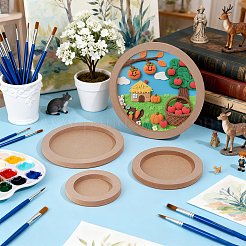 MDF Round Clay Photo Frames&nbsp;AJEW-WH0709-269