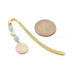 Dyed Natural Malaysia Jade Imitation Amazonite Bookmarks&nbsp;AJEW-JK00271-05