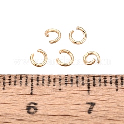 304ステンレススチールオープン丸カン  ラウンド  ゴールドカラー  3x0.6mm  内径：2mm  22ゲージ  約583個/袋&nbsp;STAS-Q113-3x0.6mm-G-01