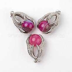 Eagle Claw Alloy Natural & Synthetic Mixed Stone Pendants&nbsp;G-L455-A