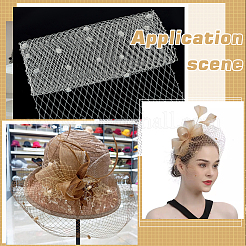 ポリエステルブライダルベール  女性のためのウェディングパーティーの装飾  銀  250~260x0.3mm&nbsp;DIY-WH0622-071D