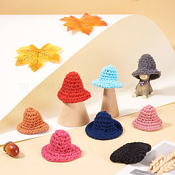DIY Woven Wool Yarn Hat Dangle Earring Making Kits&nbsp;DIY-TA0011-32