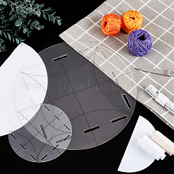 2Pcs 2 Style Acrylic Quilting Rulers&nbsp;DIY-AR0002-54