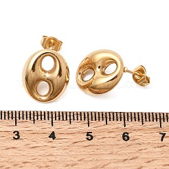 6 Pairs 304 Stainless Steel Stud Earrings&nbsp;EJEW-P340-02G
