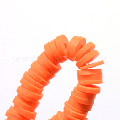 Flat Round Handmade Polymer Clay Bead Spacers&nbsp;CLAY-R067-3.0mm-12
