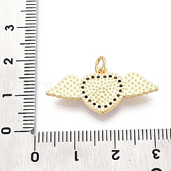 Brass Micro Pave Clear Cubic Zirconia Pendants&nbsp;KK-N268-68G