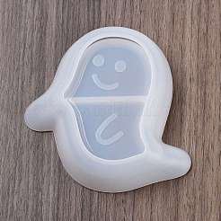 ハロウィーンのテーマ diy 収納ボックス シリコン型  レジン型  UVレジン用  エポキシ樹脂工芸品作り  ホワイト  ゴースト  110x110x34mm  内径：106x108mm&nbsp;LS-SIL-F012-03D