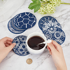 8Pcs 8 Style Silicone Cup Mats&nbsp;AJEW-CP0001-77