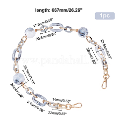 Marble Pattern Acrylic Curb Chain Bag Strap&nbsp;FIND-WH0092-30