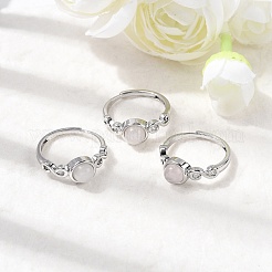 Natural Gemstone Finger Rings&nbsp;RJEW-A084-04P