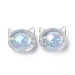 UV Plating Rainbow Iridescent Acrylic Beads&nbsp;OACR-H015-05F
