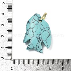 Synthetic Turquoise Carved Pendants&nbsp;G-G460-01G-01