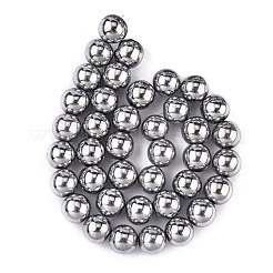 Non-Magnetic Synthetic Hematite Beads Strands&nbsp;X-G-S096-10mm-3