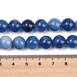手作りランプワークビーズ連  模造ヒスイビーズ  ラウンド  ブルー  10~10.5mm  穴：0.5mm  約36~38個/連  13.98~15.35''（35.5~39センチメートル）&nbsp;LAMP-B056-10mm-06